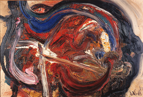 白髪一雄≪天富星撲天雕≫1963年 尼崎市蔵