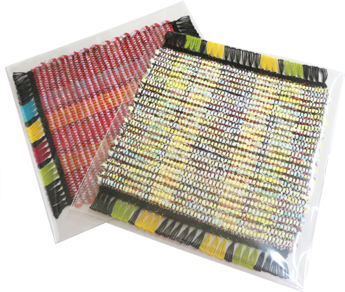 裂織りコースター